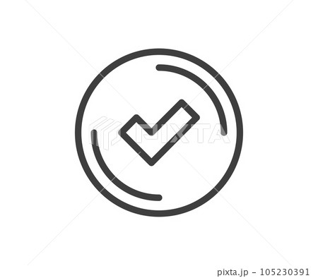 Good icon vector. Business success sign. Best quality symbol of correct, verified, certificate, approval, accepted, confirm, check mark. 105230391