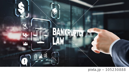 Bankruptcy law concept. Insolvency law. Company has problems 105230888
