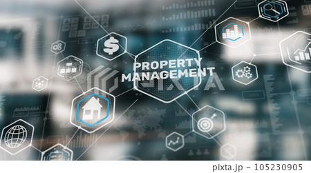 Property management real estate business concept. Investment consulting marketing plan 105230905