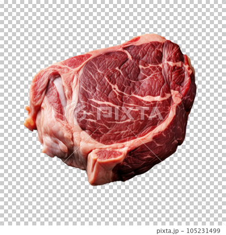Ripe steak isolated 105231499