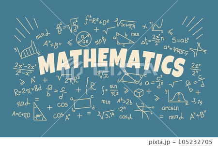 Mathematics background, math symbols and formulasのイラスト素材 [105232705 ...