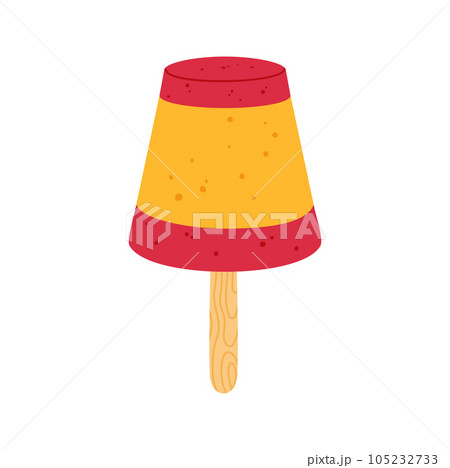 Fruit icecream on stick fruit glaze summer dessert 105232733