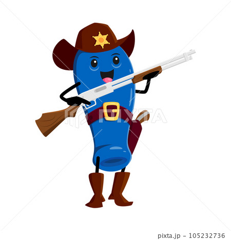 Cartoon honey berry cowboy sheriff character 105232736