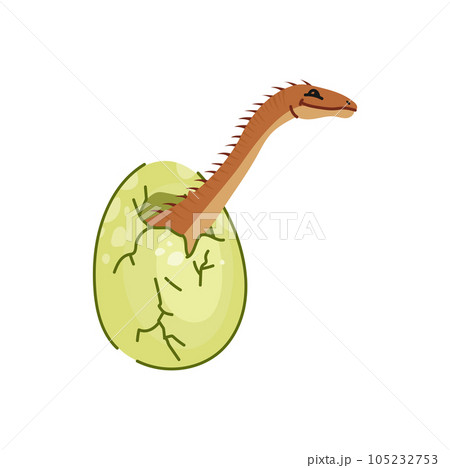 Small dinosaur in egg shell, dino isolated animal Small dinosaur in egg shell, dino isolated animal 105232753