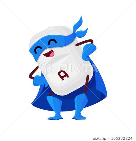 Cartoon vitamin A superhero character, retinol 105232824