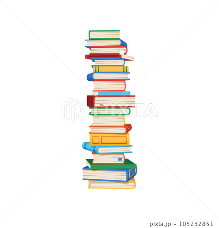 Stacked textbooks high heap of studying literature 105232851