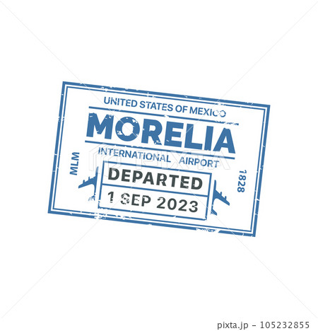 Morelia international passport travel visa stamp 105232855
