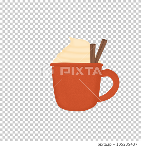 Pumpkin spice with cream and cinnamon Pumpkin spice with cream and cinnamon 105235437