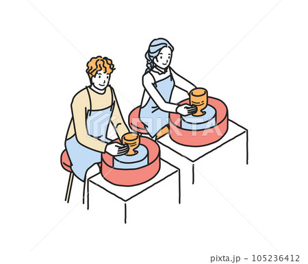 インバウンド　ろくろ体験 105236412