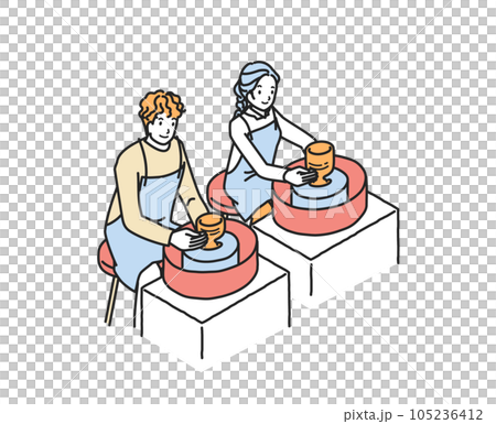 インバウンド　ろくろ体験 105236412