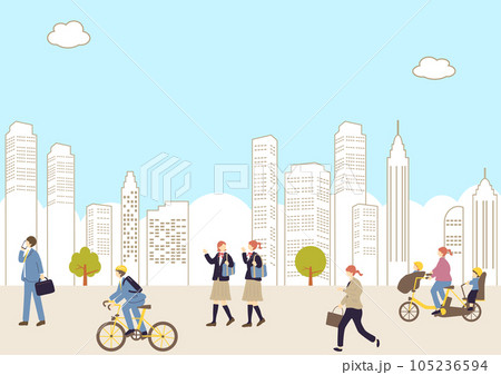 通勤、通学の風景 通勤、通学の風景 105236594