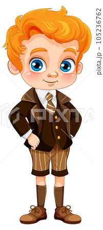 Boy in Student Uniform Cartoon 105236762