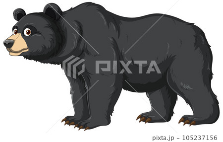 Cartoon Black Bear Cartoon Black Bear 105237156