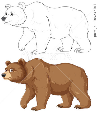 Grizzly Bear Cartoon Grizzly Bear Cartoon 105237161