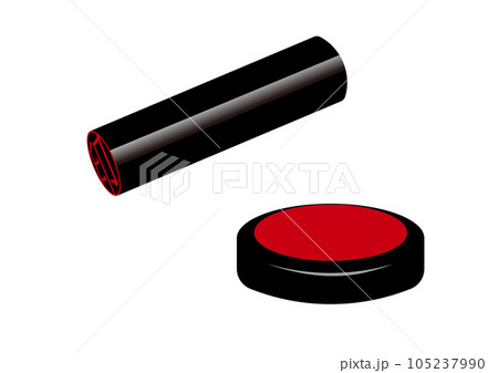 印鑑と朱肉 印鑑と朱肉 105237990