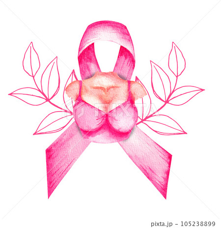 Fight breast cancer pink ribbon 105238899
