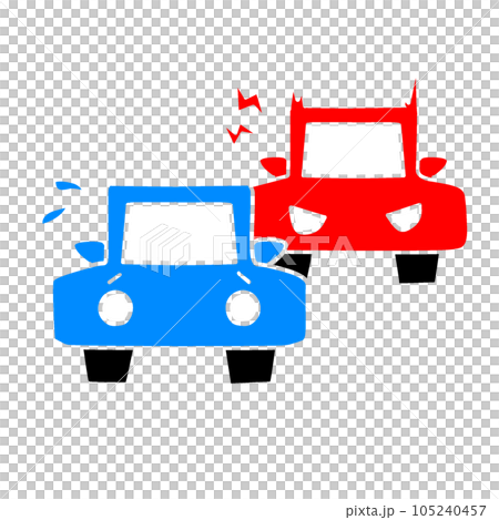 An illustration that imaged driving. Calling attention to the prohibition of tailgating. 105240457