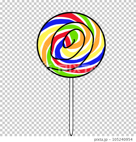 colorful lollipop isolated on the white background colorful lollipop isolated on the white background 105240954