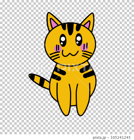cat with a smile	 105241245
