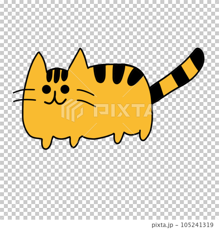 fat yellow cat 105241319