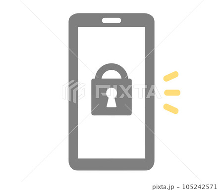 鍵マークのスマートフォン 105242571