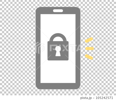 鍵マークのスマートフォン 105242571