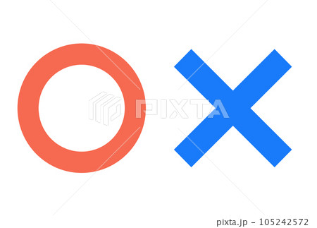 シンプルなマルバツ 105242572