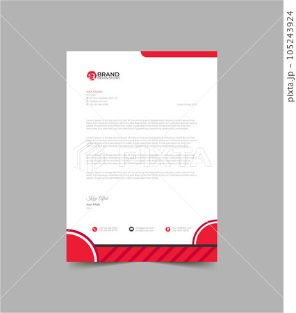 Modern Letterhead Pad Template Design 105243924