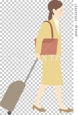 穿著西裝、提著手提箱的女人 105243937