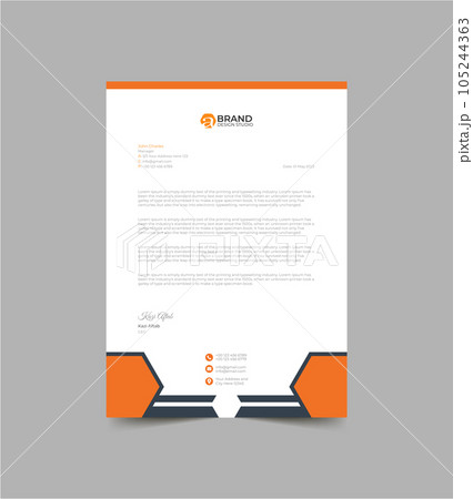 Modern Letterhead Pad Template Design Modern Letterhead Pad Template Design 105244363