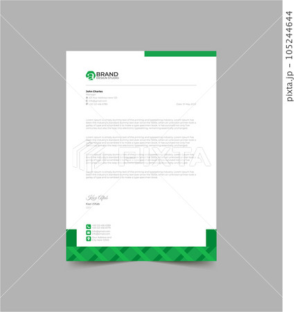 Modern Letterhead Pad Template Design 105244644