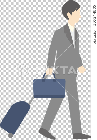 帶著手提箱的一個商人 105244905