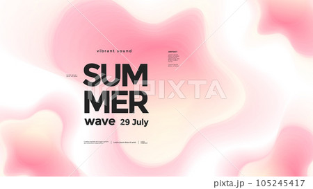Minimal poster layout with vibrant gradient blurs. 105245417