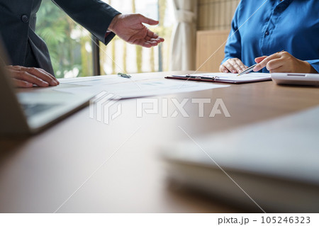 Business People Meeting Design Ideas professional investor working new start up project. businessman and businesswoman working together meeting concept. Business People Meeting Design Ideas professional investor working new start up project. businessman and businesswoman working together meeting concept. 105246323