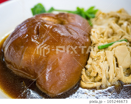 Chinese Braised Pork Knuckle with Bamboo Strip 105246673