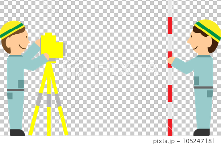 測量の作業をしている人 105247181