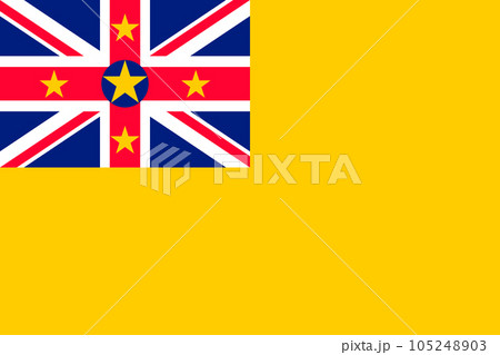 Flag Niue flat style 105248903