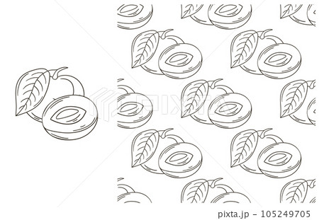 Coloring pattern for kitchen, restaurant or shop. Set in hand draw style 105249705