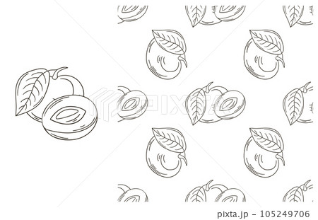 Coloring pattern for kitchen, restaurant or shop. Set in hand draw style 105249706
