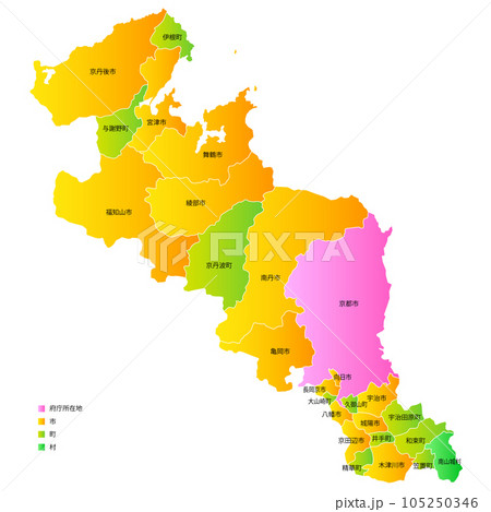 京都府と市町村地図 105250346
