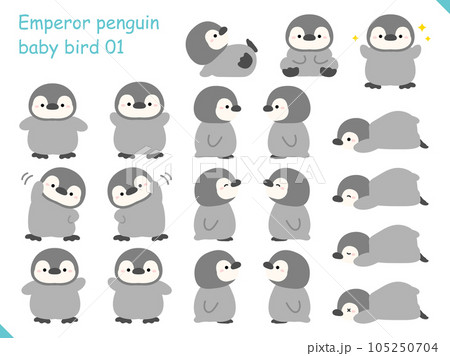 ペンギンの赤ちゃんのイラスト素材 ペンギンの赤ちゃんのイラスト素材 105250704