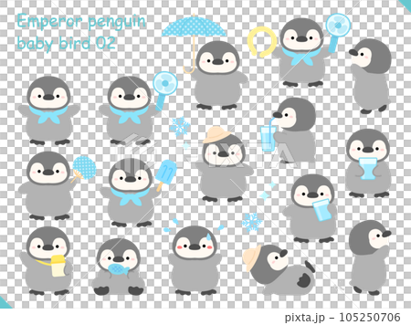 Baby penguins and accessories for summer Baby penguins and accessories for summer 105250706