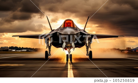 Epic illustration US Air Force Lockheed Martin F-35 Lightning II AI 105250819