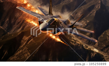 Epic illustration US Air Force Lockheed Martin F-35 Lightning II AI 105250899
