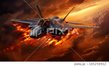 Epic illustration US Air Force Lockheed Martin F-35 Lightning II AI Epic illustration US Air Force Lockheed Martin F-35 Lightning II AI 105250912
