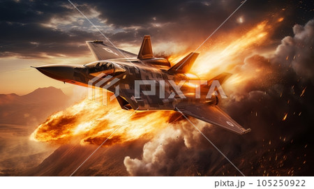 Epic illustration US Air Force Lockheed Martin F-35 Lightning II AI Epic illustration US Air Force Lockheed Martin F-35 Lightning II AI 105250922