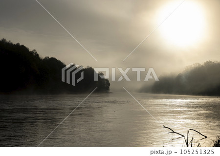 Foggy morning on the river Foggy morning on the river 105251325