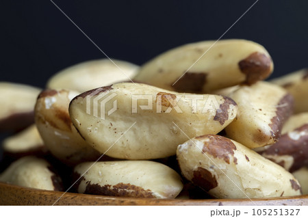 Peeled Brazil nuts on the table Peeled Brazil nuts on the table 105251327