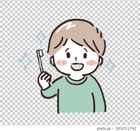 男孩刷牙 男孩刷牙 105251742