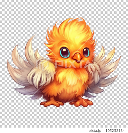 Watercolor Illustration of Cartoon Happy Pheasant Chicks Clip Art 105252184